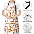 thumbnail image 4 of Kdxio Dachshund Dog Apron with Pockets Adjustable Kitchen Aprons for Men Women Waterproof Aprons for Cooking,Drawing,Crafting, Baking Household Cleaning, 4 of 8