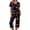 Multicolor, variant on Halloween Pajamas Women Set Halloween Matching 2 Piece Set Short Sleeve Top and 7/8 Pants Women Sleepwear for Trick-Or-Treat, Parties, Lounge Black L