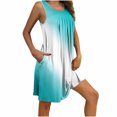 thumbnail image 7 of dazeni Women's Nightgown 2025 Trendy Tie Dye Sleeveless Nightshirt Crew Neck Chemise Sleep Dress Soft Night Dress Loose Sleepwear with Pockets, 7 of 7