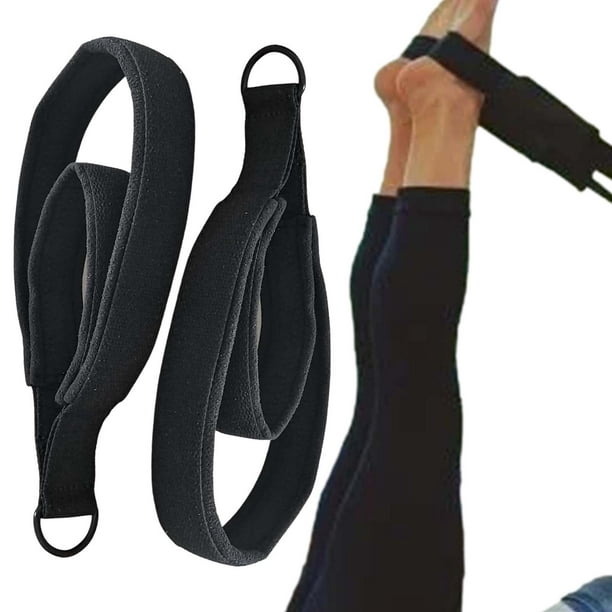 Xingzhi Pilates Double Loop Straps 2 Pieces Hands Feet Fitness Equipment  Straps Durable & Perfectly Seamed Double Loop Strap Band for Pilates  Reformer, Yoga Double Loop Handle Straps, Black 