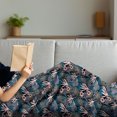 thumbnail image 3 of Floral Soft Flannel Fleece Blanket, Abstract Tropical Nature Full of Exotic Foliage Leaves and Flower Look Dots Artwork, Cozy Plush for Indoor and Outdoor Use, 50" x 60", Multicolor, by Ambesonne, 3 of 5