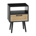 thumbnail image 5 of 15.75" Rectangle Nightstand - Rattan Drawer with Smooth Tracks - Bedroom Decor - Clean and New Look, 5 of 6