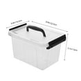 thumbnail image 2 of LABSERRON 6Pcs Plastic Containers with Lids Rectangular Compact Storage Box for Organizing Protection Home Office, 2 of 8