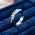 thumbnail image 4 of SFTING Moissanite Wedding Band 925 Sterling Silver Rings For Men White Gold Plated 1ct D Color VVS1 Clarity Brilliant Round Cut Engagement Rings For Him Size 10, 4 of 7