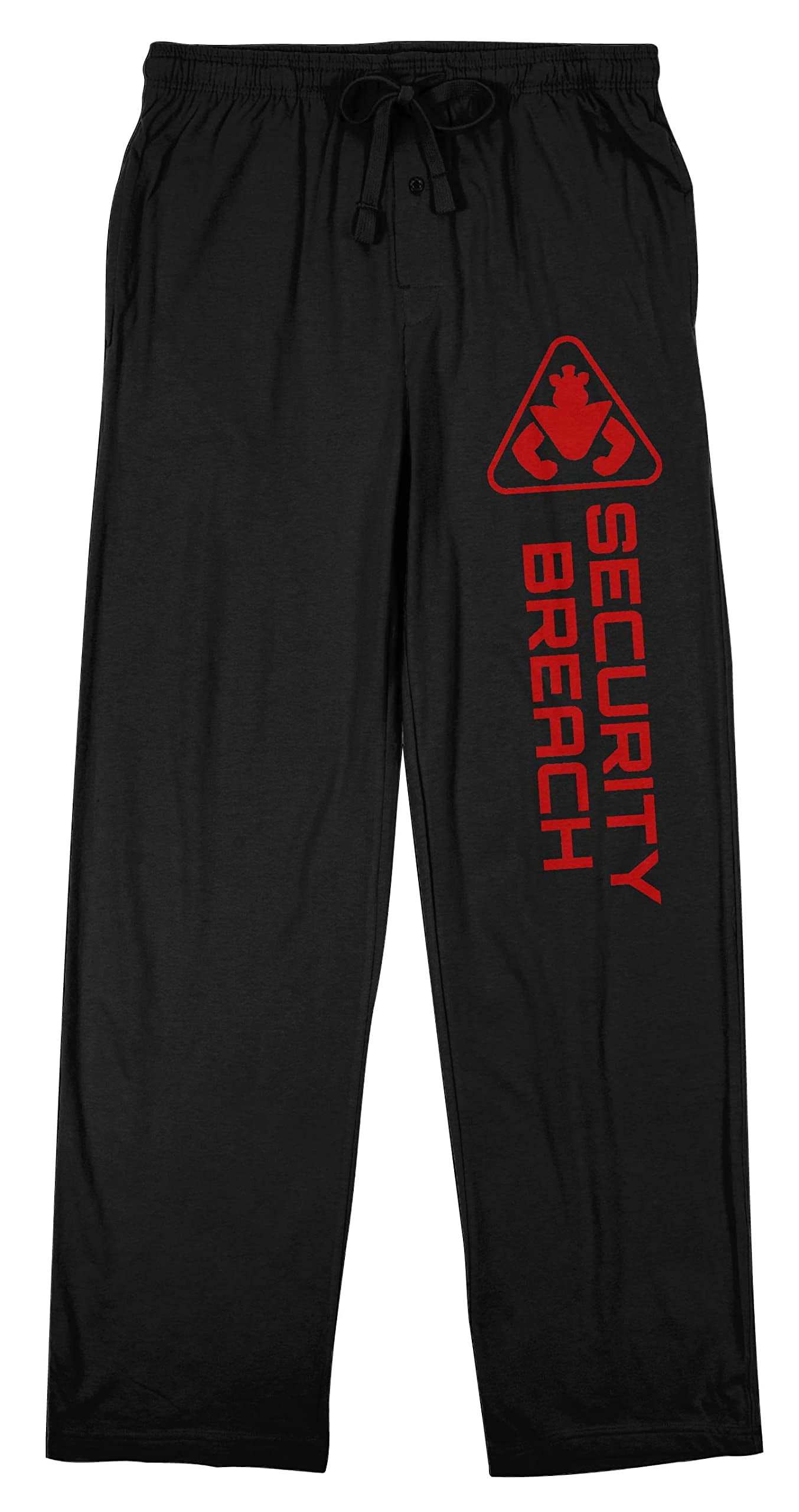 Five Night's at Freddy's Red Title Logo Men's Black Graphic Sleep Pants-XL