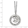 thumbnail image 3 of Stainless Steel Polished I LOVE YOU TO THE MOON Necklace 20in, 3 of 3