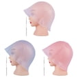 thumbnail image 1 of 3PCS Highlighting Cap Silica Gel Dye Hair Cap Highlighting Hat with 3 Needle, 1 of 10