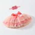 thumbnail image 2 of Outfit Sets for Girls Girls Clothing Sets Toddler Baby Girls Soft Fluffy Tutu Skirt Solid Bowknot Party Carnival Mesh Tulle Tutu Skirt With Hairband, 2 of 4