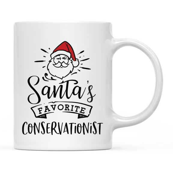 Koyal Wholesale Santa Claus Ceramic Coffee Mug, Santa's Favorite Conservationist