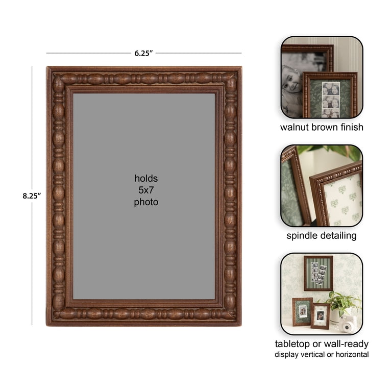 Spindle Dark Walnut 5x7 Tabletop Photo Frame photo 7