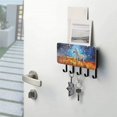 thumbnail image 5 of Horse Zebra Flowers Stars and Moon Mail Holder Organizer Wall Mount with Shelf Key Holder Key Rack with 5 Key Hooks for Wall Decorative, 5 of 6