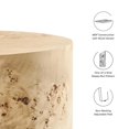 thumbnail image 6 of Coffee Sofa Side Table, Natural Burl, Wood, Round, Living Kitchen Cafe Bistro Hospitality Restaurant, Modern Contemporary HB35890, 6 of 9
