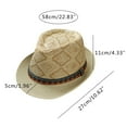 thumbnail image 2 of Lroveb Men Women Cowboys Hats Retro Jazz Hat Bohemian Style British Sun Travel Hat, 2 of 3
