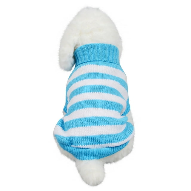 Fiudx Suéter de Invierno para Mascotas, Chaleco Cálido de Poliéster, Elegante Diseño Azul, Suave y Acogedor, Ropa Unisex para Perros, Ideal para Climas Fríos, Varios Tamaños Disponibles, Ajuste Cómod