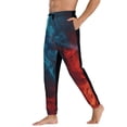thumbnail image 3 of Kdxio Red And Blue Fire Lion Pattern Joggers,Sweatpants for Men with Pockets-Small, 3 of 5