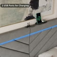 thumbnail image 4 of Fastroby King Upholstered Bed Frame with LED Headboard & Storage Drawer, No Box Spring Required, 4 of 11