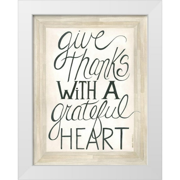 Shamp, Cindy 15x18 White Modern Wood Framed Museum Art Print Titled - Grateful Heart