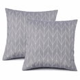 thumbnail image 3 of 18x18 Inch 2 Pack Outdoor Throw Pillows,Waterproof & Fade-Resistant Patio Cushions for Bed,Couch,Sofa and Patio Furniture-Soft & Comfortable Decorative Pillow Covers,Gray, 3 of 8