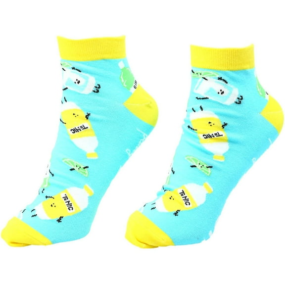 Pavilion Gift Company - Gin and Tonic - Cotton Blend Ankle Socks