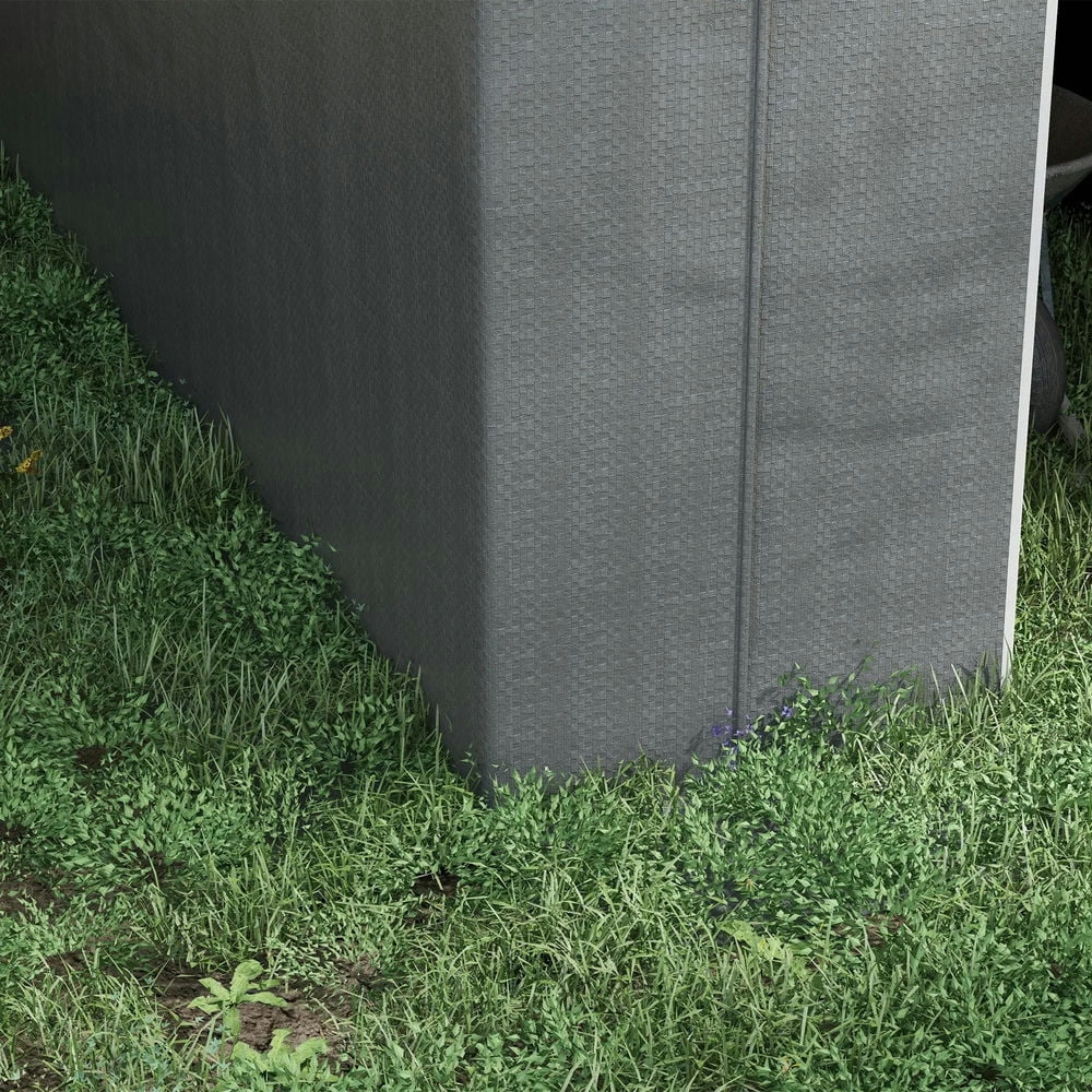 Resenkos Galvanized Metal 6' x 8' Outdoor Storage Tent, Heavy Duty and Waterproof Portable Shed
