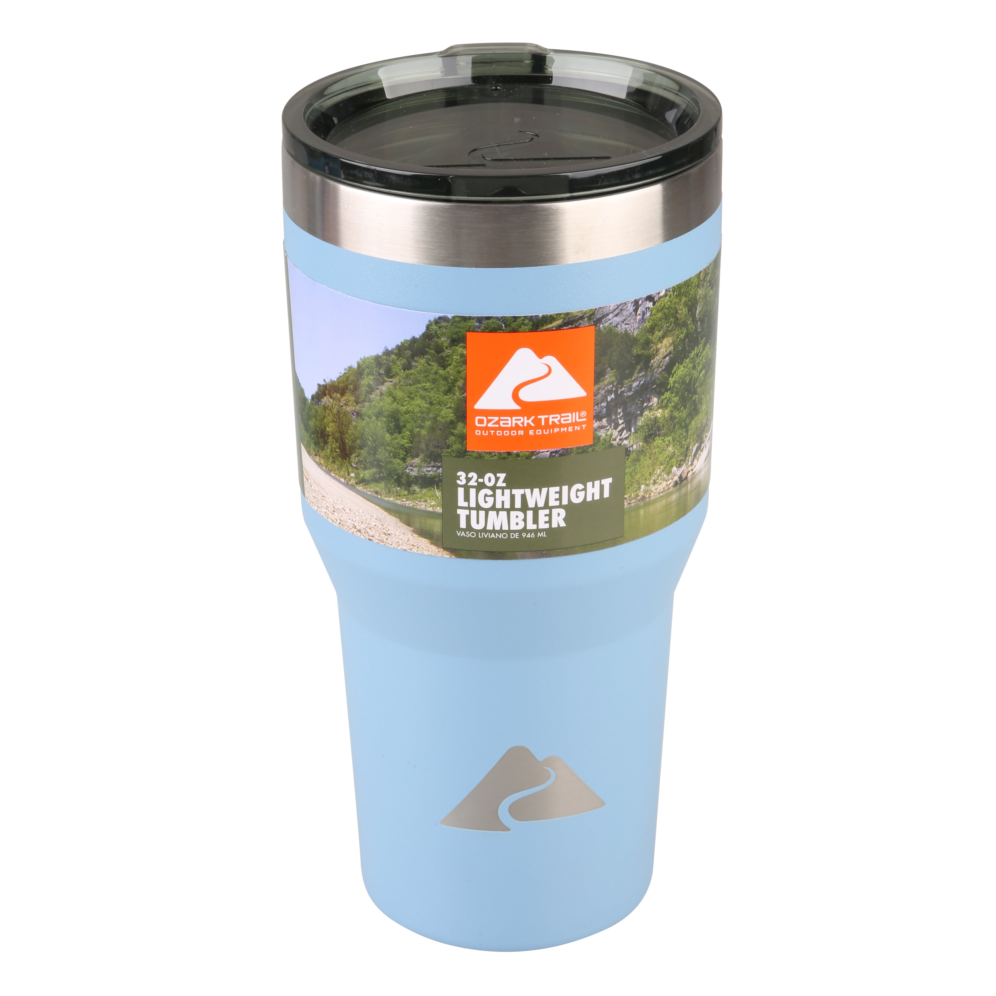 Ozark Trail Double Wall Vacuum Sealed Stainless Steel Tumbler 32 Ounce Aqua Jaspe