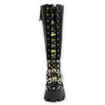 thumbnail image 2 of Circus NY Abrina Black Multi Riding Chunky Lace Up Platform Moto Buckle Boots (Black Multi, 7), 2 of 3