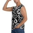thumbnail image 3 of Balery Metallic Gears Camisetas sin mangas para hombre, absorbe la humedad y protege contra el mal olor.-XX-Large, 3 of 7