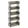 thumbnail image 2 of Furinno Turn-N-Tube 5-Tier Freestanding Multipurposes Display Rack, French Oak/Black, 2 of 6