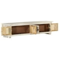 thumbnail image 5 of vidaXL TV Stand White 55.1"x11.8"x13.8" Solid Wood Mango, 5 of 10