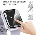thumbnail image 2 of 6-Pack Cases for Apple Watch 38mm Series 3 2 1 Screen Protector Case, iWatch Protective Face Cover, Tempered Glass Film Hard Bumper, Ultra-Thin Guard 38 mm, 2 of 5