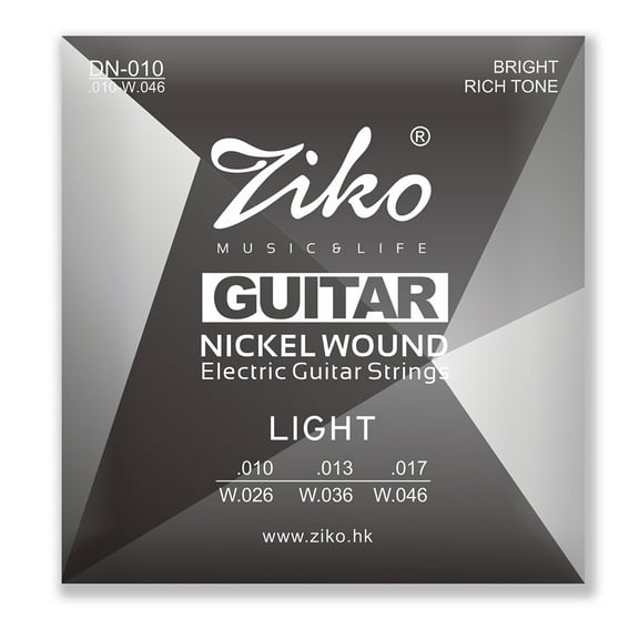 Ziko Nickel Electric Guitar Strings 10-46 Hex High-Cabron Steel DN-010