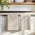 thumbnail image 7 of Beige Damask Kitchen Towels Set of 4, Vintage Country Scroll Floral Patterned Absorbent Dish Towels for Kitchen, Microfiber Hand Towel, Quick Drying Tea Towel for Cleaning Decorative Dishcloths, 7 of 7