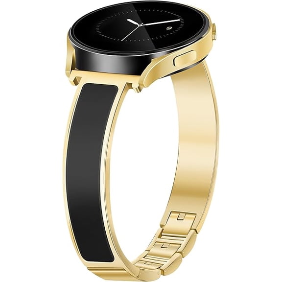 Gold Slim Watch Bands Women 20mm Compatible with Samsung Galaxy Watch Watch 7/6/5/4/Active 2/4 Classic/6 Classic/5 Pro/FE 40mm 42mm 43mm 44mm 45mm 46mm 47mm, Jewelry Dressy Cute Bracelet Metal Strap