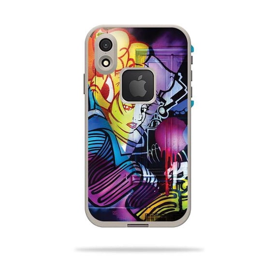 MightySkins LIFIPXR-Midnight Mischief Skin Decal Wrap for LifeProof Fre iPhone XR Case Sticker - Midnight Mischief