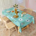 thumbnail image 3 of Pioneer Flower Floral Print Pattern Rectangle Tablecloth 60"x102", Waterproof Polyester Table Cloth, Wipeable Spillproof for Dining Camping Indoor Outdoor, 3 of 6