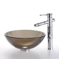 thumbnail image 7 of KRAUS 14 Inch Glass Vessel Sink in Clear Brown with Pop-Up Drain and Mounting Ring in Oil Rubbed Bronze, 7 of 7