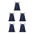 thumbnail image 2 of VONKY Portable Nylon Drawstring Bag Sack Beach Gym Backpack Shoes Bags Convenient and Versatile Dark Blue 5Set, 2 of 6