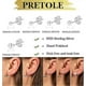 thumbnail image 3 of Sterling Silver Earrings 925 Silver Diamond Stud Earrings Hypoallergenic White Gold Plated Stud Earrings Set Cubic Zirconia Stud Earrings for Women, 3 of 5