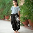 thumbnail image 2 of DISNIMO Galaxy Sun Moon Harem Bloomers for Boys Bloomer Harem Pants for Kids Bloomer Trousers Boys Lantern Pants Kids Elastic Basic Harem Pants Kids 3-7 Baggy Elastic Ankle Pants Soft Long Pants, 2 of 7