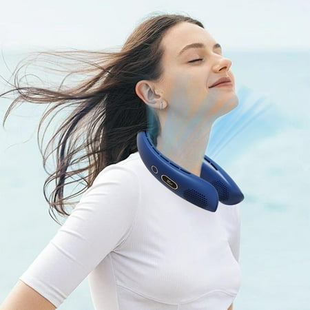 

Leodye Portable Hanging Fan Hands Free Bladeless Fan Operated Wearable Personals Fan Leafless Rechargeable Headphone Design USB Powered Hanging Necks Fan 3 Speeds Must Have