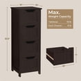 thumbnail image 5 of Yaheetech 4 Drawers Wooden Bathroom Floor Cabinet Side Storage Organizer Free-Standing Cabinet, Espresso, 5 of 9