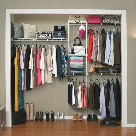ClosetMaid 1628 Closet Organizer Kit  Steel  White  Vinyl-Coated