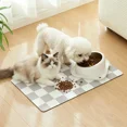 thumbnail image 2 of Checkered Cat Food Mat for Pet Dog Feeting Mats,Pet Feeding Mat for Floor Non-Slip Waterproof, Super Absorbent Cat Bowl Mat, Easy to Clean Eco-Friendly Durable Pet Placemat 24x16in, 2 of 7