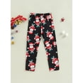 thumbnail image 4 of Bagilaanoe Little Girls Christmas Trousers Casual Print Leggings 4T 5T 6T 7T Kids Fall Long Pants, 4 of 8