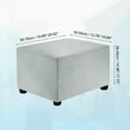 thumbnail image 2 of Stretch Ottoman Cover Rectangular Square Ottoman Slipcover with Elastic for Foot Stool Living Room Bedroom Fit Length 50-76cm / 19.69"-29.92", S-Large, Light Gray, 2 of 6