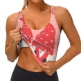 thumbnail image 4 of Vsdgher Gnomes Hold The Letters LOVE Print Women Sleeveless Athletic Tank Top Built-in Bra Camisole Sports Vest for Yoga Running Fitness Exercise with Removable Pads, 4 of 8