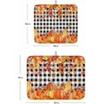 thumbnail image 3 of Fall Orange Pumpkin Dish Drying Mats for Kitchen Counter, Thanksgiving Buffalo Plaid Microfiber Absorbent Dish Drainer/Rack Mat, Reversible Hangding Quick Drying kitchen Mats, 16x18inch, 3 of 6