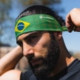 thumbnail image 5 of Suddora Brazil Flag Ninja Style Tie Headband Sweatband, Green, 5 of 5