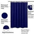 thumbnail image 4 of 1 Heavy Duty Navy Blue Magnetized Shower Curtain Liner Vinyl Waterproof 70"X72", 4 of 7