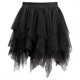 thumbnail image 2 of TaTaai Women Multi Layer Mesh Ruffle High Waist Asymmetrical Mini Skirt Relaxed Fit Breathable Machine Washable Non See-through Lightweight Versatile Daily Street Wear Gift, 2 of 6